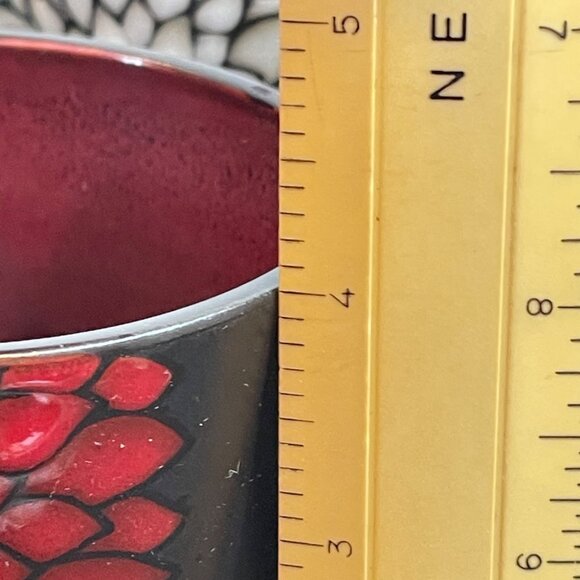 Set Of 4 Gibson Home Black Floral Ceramic Mugs With Multicolor Interiors Dishwas - Picture 9 of 11